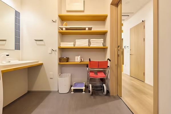 バリアフリー対応の客室洗面台